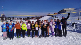 Районные соревнования по волейболу на снегу среди учащихся образовательных учреждений.